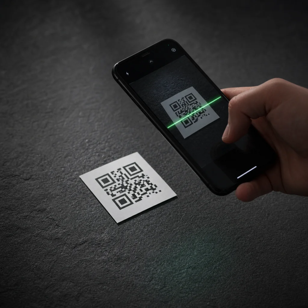 User scanning a custom QR code for business reviews