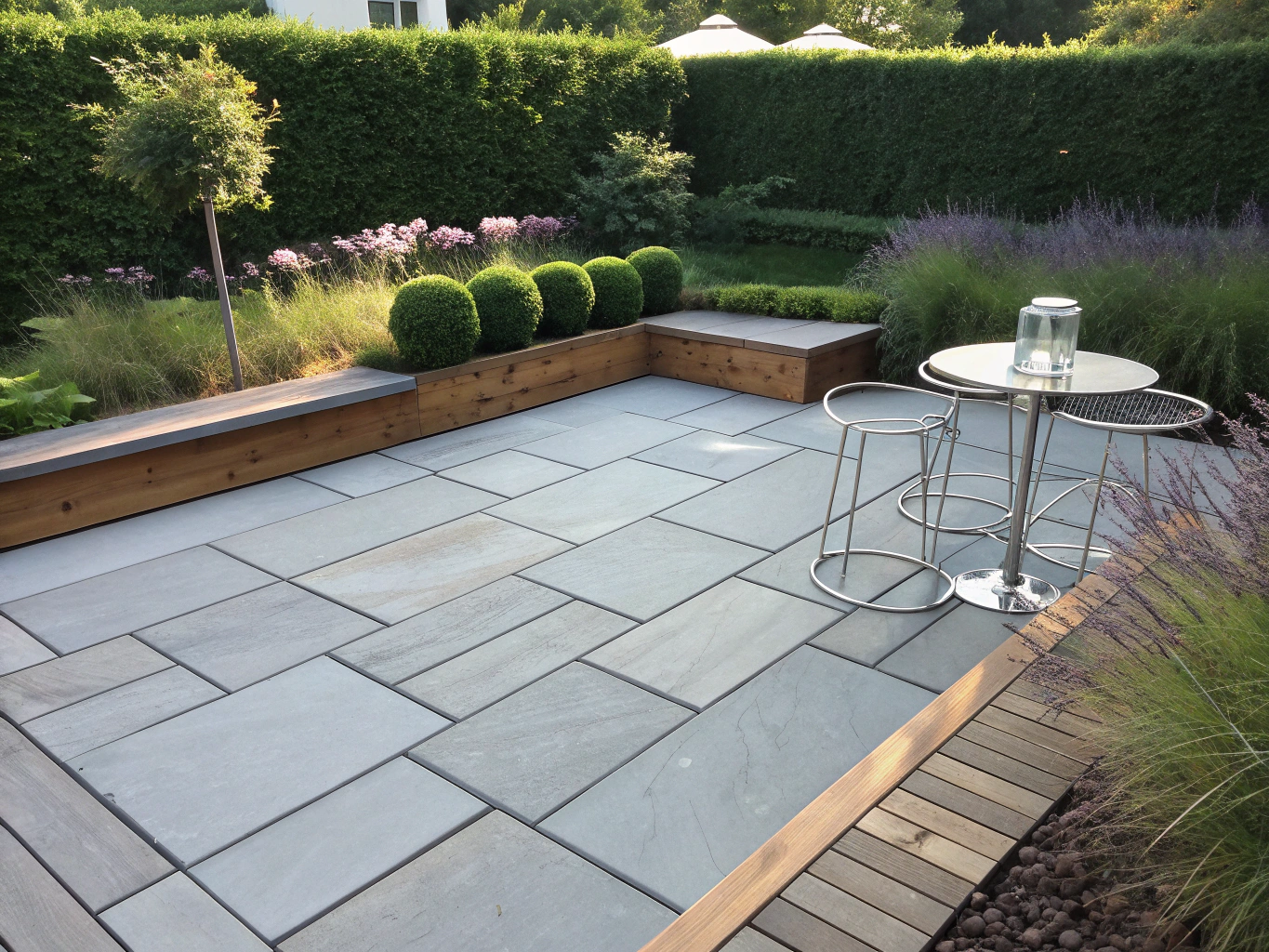 Modern Minimalist Courtyard Patio