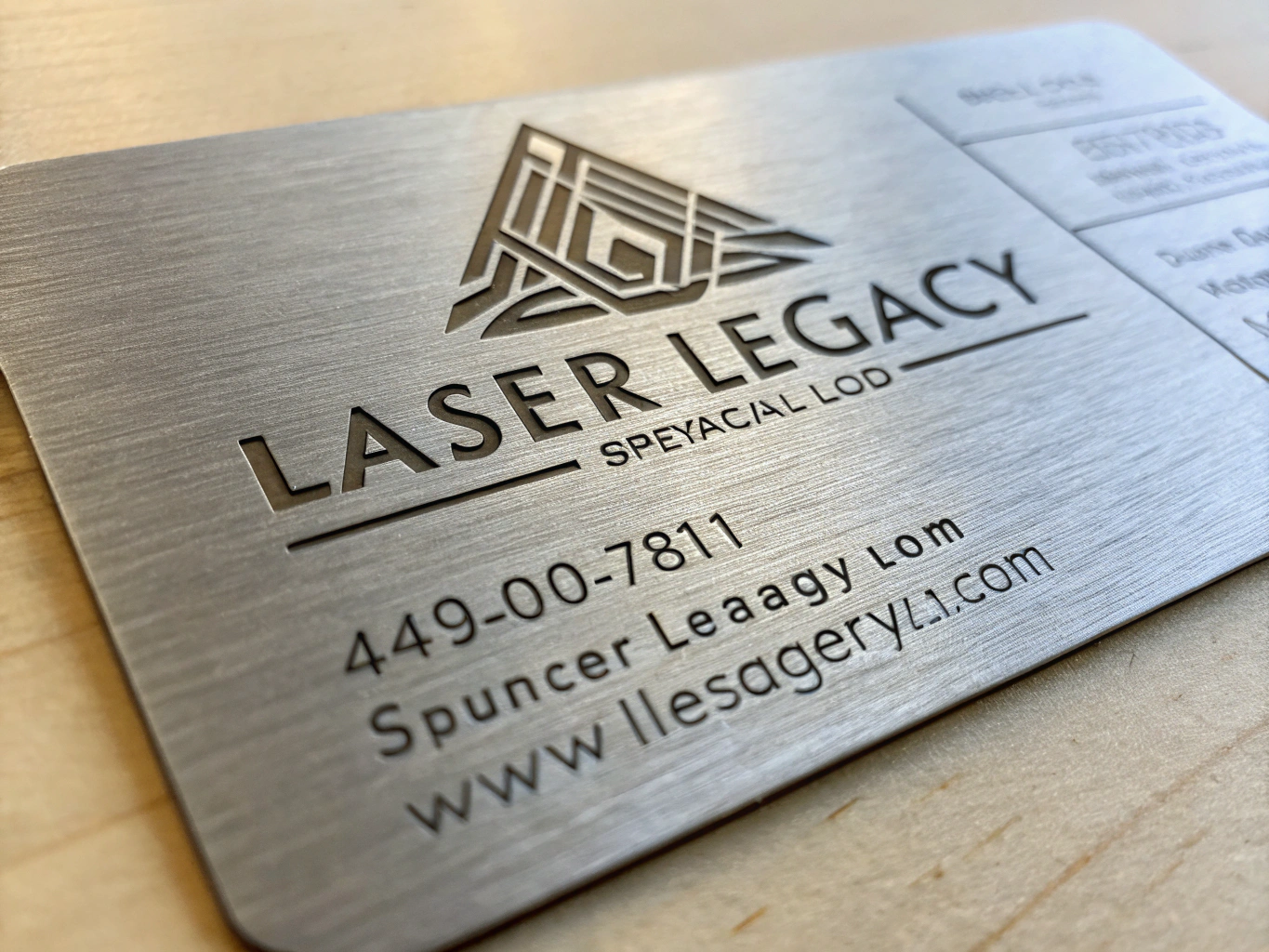 Anodized Metal Laser Engraved Card